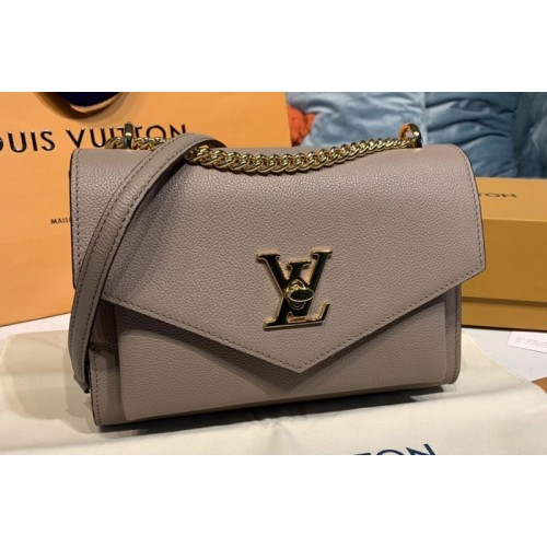 Louis Vuitton M51418 Mylockme BB Handbag in Apricot Soft grained calfskin Leather