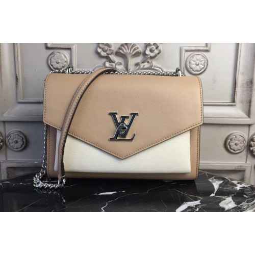 Louis Vuitton M51424 Mylockme BB Lockme Bags in White Pink Calf Leather