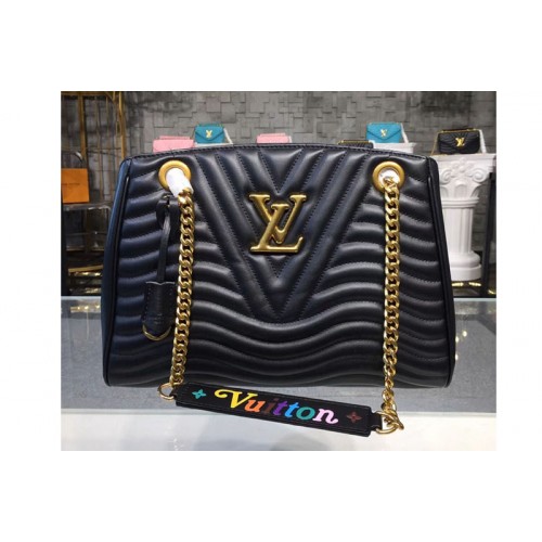 Louis Vuitton M51496 New Wave Chain Tote Bags in Black Smooth calf leather Louis Vuitton M51496 New Wave Chain Tote Bags in Black Smooth calf leather