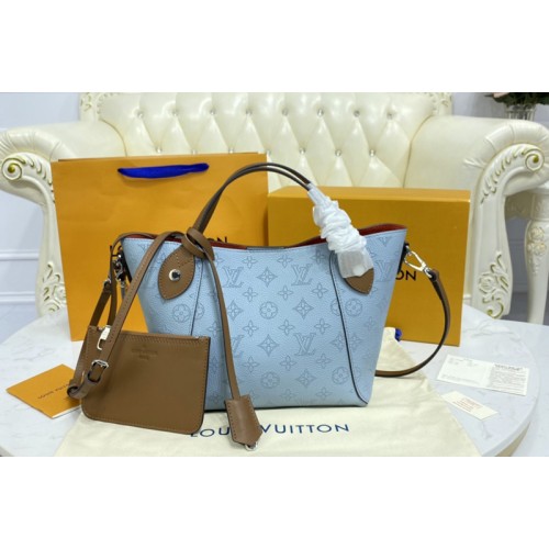 Louis Vuitton M52975 Hina PM Bag in Blue Mahina perforated calf leather