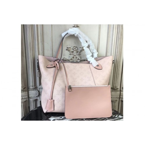 Louis Vuitton M53140 Hina MM Bags in Pink Mahina Leather