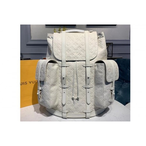 Louis Vuitton M53286 Christopher Backpack GM Bags White Taurillon leather