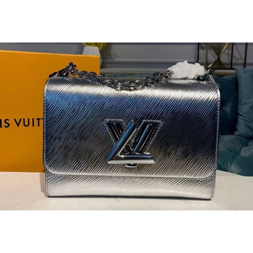 Louis Vuitton M53597 Twist MM handbags Silver Epi Leather