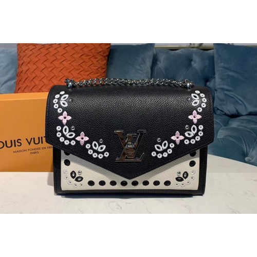 Louis Vuitton M53954 MyLockMe BB handbags Pink White Black Soft calfskin Leather