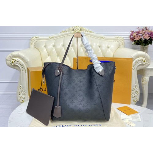 Louis Vuitton M54350 hina pm bag in Black Mahina perforated calf leather