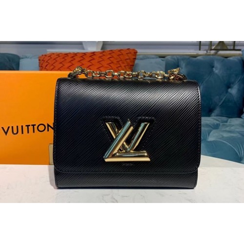 Louis Vuitton M55224 Twist PM chain bags Black Epi leather