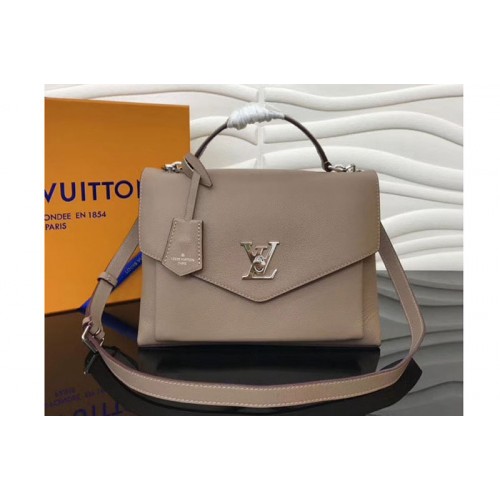 Louis Vuitton M54878 MyLockme Lockme Bags in Grey Soft Calfskin