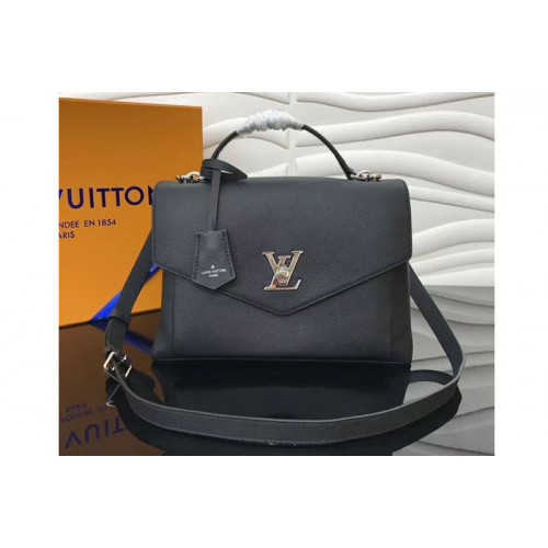 Louis Vuitton M54849 MyLockme Lockme Bags in Black Soft Calfskin