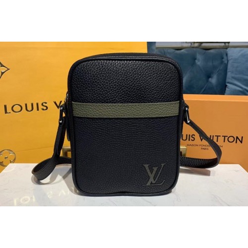 Louis Vuitton M55164 Danube Slim PM city bag Black Taurillon leather