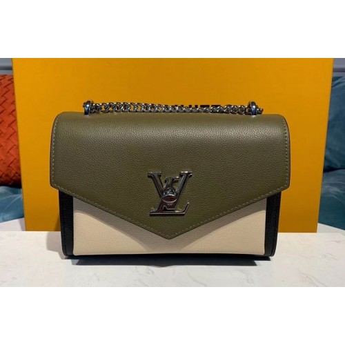 Louis Vuitton M55522 Mylockme BB handbags Khaki Black Pink Grained calf leather