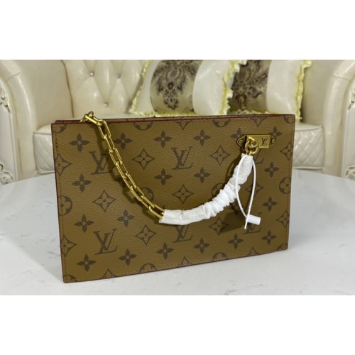 Louis Vuitton M55646 Chain Clutch in Monogram coated canvas