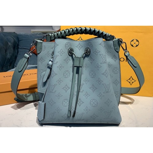 Louis Vuitton M55906 Muria bucket bag in Green Mahina Calf leather