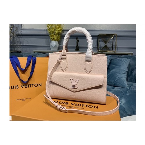 Louis Vuitton M55818 Lockme Monochrome Tote PM Bag Pink soft grained calf Leather