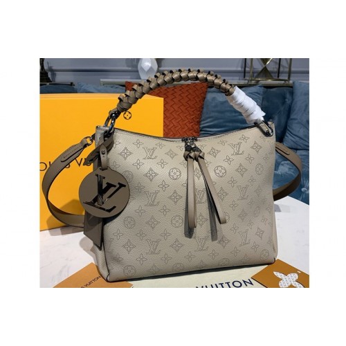Louis Vuitton M56084 Beaubourg Hobo MM bag in Gray Mahina calf leather