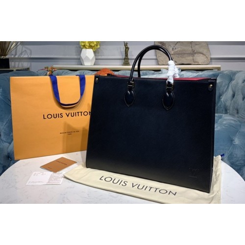 Louis Vuitton M56080 Onthego GM tote bag in Black Epi Leather