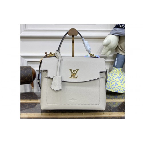 Louis Vuitton M56094 Lockme Ever bag in Gray Soft grained calfskin