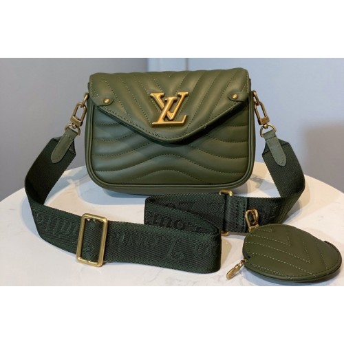 Louis Vuitton M56466 Multi Pochette New Wave Bag in Green Calf leather
