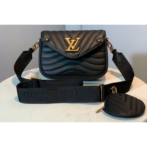Louis Vuitton M56466 Multi Pochette New Wave Bag in Black Calf leather