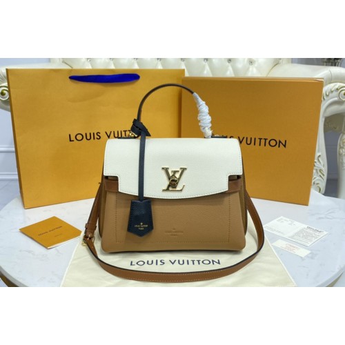 Louis Vuitton M56645 Lockme Ever BB bag in Beige Arizona Brown   Quartz White   Caramel Brown Soft calfskin Leather