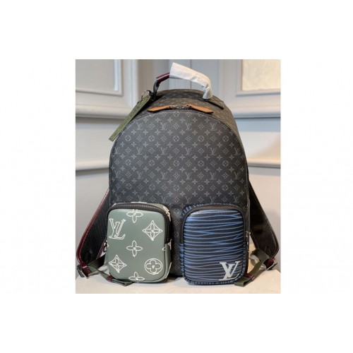 Louis Vuitton M56853 Backpack in Monogram Eclipse Canvas
