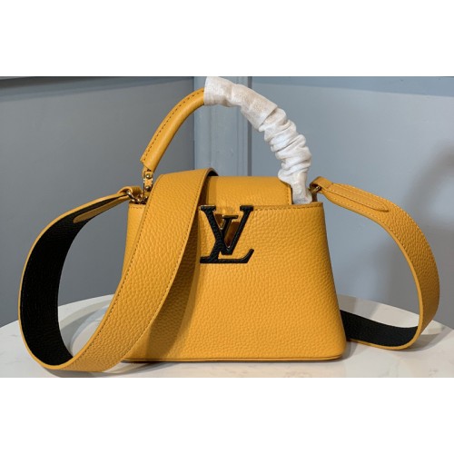 Louis Vuitton M56914 Capucines Mini handbag in Saffron Taurillon leather