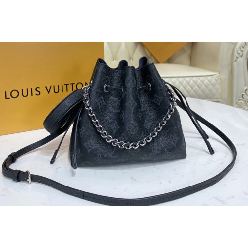 Louis Vuitton M57070 Bella bucket bag in Black Mahina calf leather