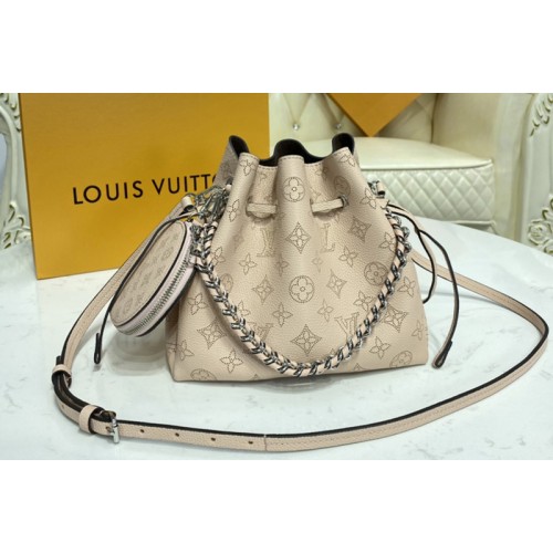 Louis Vuitton M57068 Bella bucket bag in Magnolia Pink Mahina calf leather