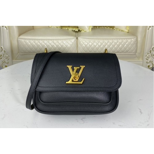 Louis Vuitton M57073 Lockme Chain PM handbag in Black Grained calf leather Louis Vuitton M57073 Lockme Chain PM handbag in Black Grained calf leather