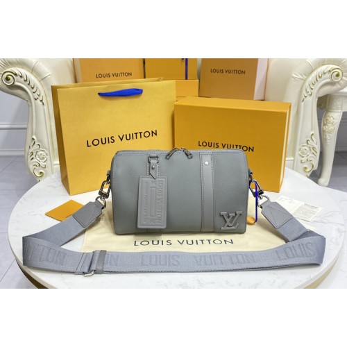 Louis Vuitton M59328 City Keepall Bag in Gray Aerogram cowhide leather