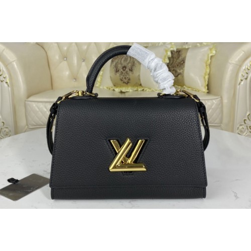 Louis Vuitton M57093 Twist One Handle PM handbag in Black Taurillon leather