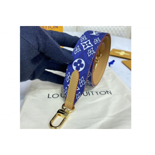 Louis Vuitton J02502 Since 1854 Bandoulière strap in Blue Jacquard Since 1854 textile