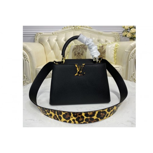 Louis Vuitton M57215 Capucines BB handbag in Black Taurillon leather