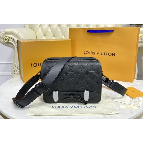Louis Vuitton M57307 Steamer Messenger bag in Black Monogram Taurillon leather