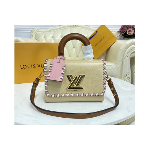 Louis Vuitton M57318 Twist MM handbag In Beige Epi Leather