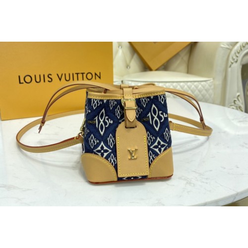 Louis Vuitton M57447 Noe Purse bag in Blue Jacquard Since 1854 textile
