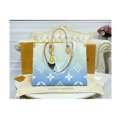 Louis Vuitton M57639 OnTheGo GM tote bag in Blue Monogram Giant coated canvas