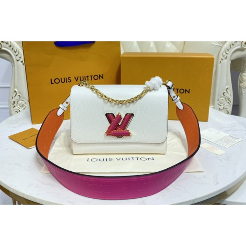 Louis Vuitton M57666 Twist MM handbag in White Epi leather