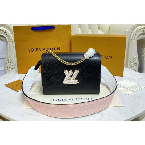 Louis Vuitton M20681 Twist MM handbag in Black Epi grained leather