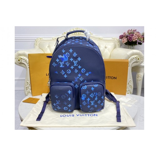 Louis Vuitton M57841 Multipocket Backpack in Ink Watercolor Monogram motif