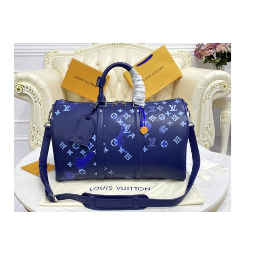Louis Vuitton M57845 Keepall Bandoulière 40 travel bag in Ink Watercolor