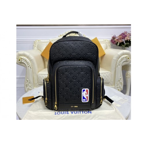 Louis Vuitton M57972 LVXNBA Basketball Backpack in Black Ball Grain leather