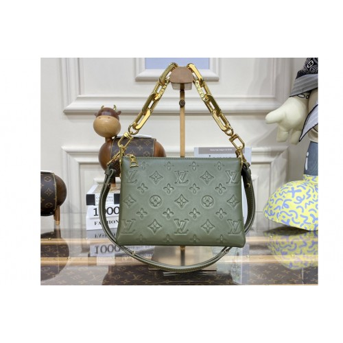 Louis Vuitton M21148 Coussin BB handbag in Khaki Lambskin Leather