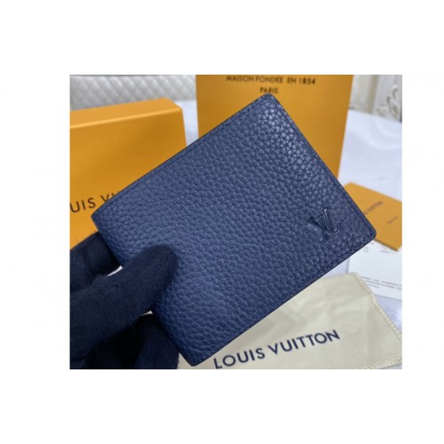 Louis Vuitton M58814 Multiple Wallet in Navy Blue Taurillon leather