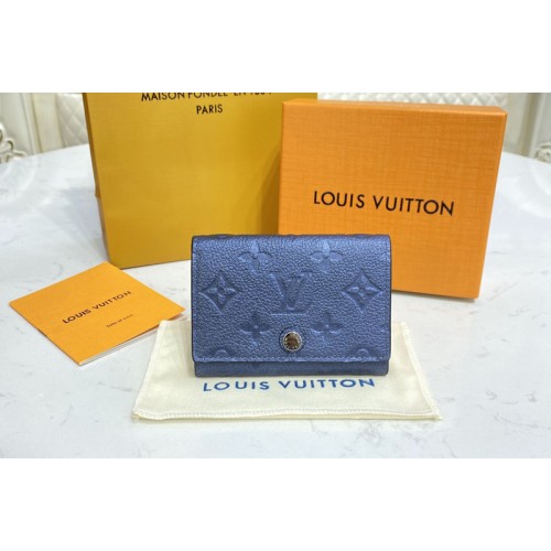 Louis Vuitton M58456 Business Card Holder in Navy Blue Monogram Empreinte leather