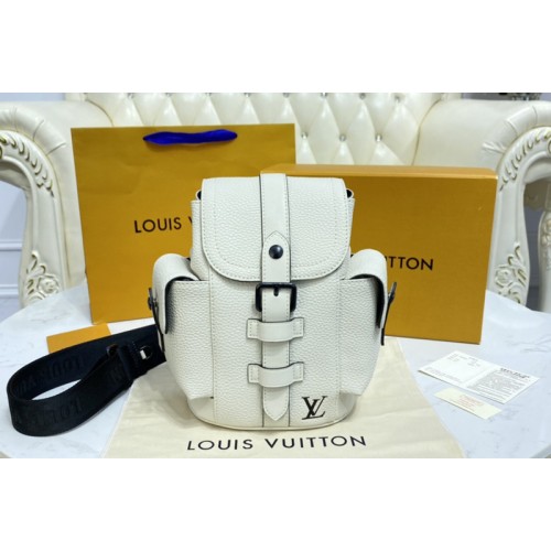 Louis Vuitton M58493 Christopher XS backpack in White Taurillon leather