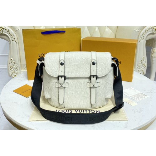 Louis Vuitton M58475 Christopher Messenger Bag in White Taurillon leather