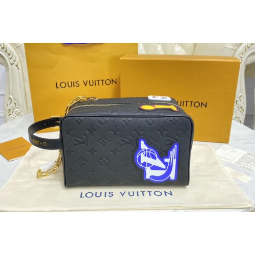 Louis Vuitton M58515 LVXNBA Cloakroom Dopp Kit Bag in Black Cowhide leather