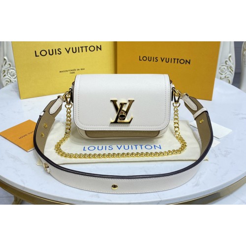 Louis Vuitton M59733 Lockme Tender cross-body bag in white calf leather Louis Vuitton M59733 Lockme Tender cross-body bag in white calf leather