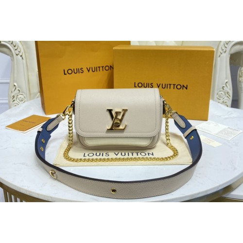Louis Vuitton M58554 Lockme Tender cross-body bag in Greige Grained calf leather