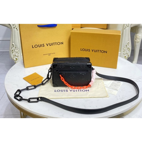 Louis Vuitton M55702 Mini Soft Trunk bag in Black Taurillon cowhide leather